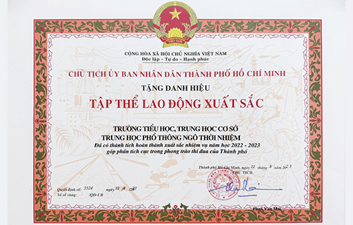 Danh hiệu Tập thể Lao động xuất sắc năm học 2022 - 2023