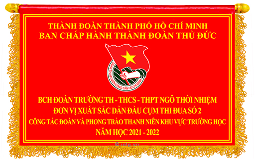 Đơn vị xuất sắc dẫn đầu cụm thi đua số 2 Công tác Đoàn và phong trào thanh niên khu vực trường học Năm học 2021-2022