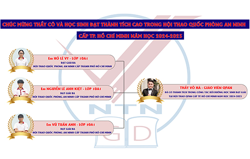 Thầy và trò trường Ngô Thời Nhiệm đạt thành tích cao trong Hội thi Quốc phòng - An ninh cấp TP. Hồ Chí Minh